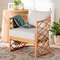 Bali & Pari Acelynn Bohemian Light Honey Rattan Arm Chair 244-13642-ZORO - alternate 2